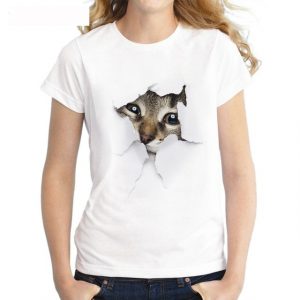 3D Cat Harajuku Summer T-Shirt