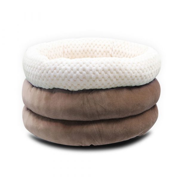 round velvet pet bed