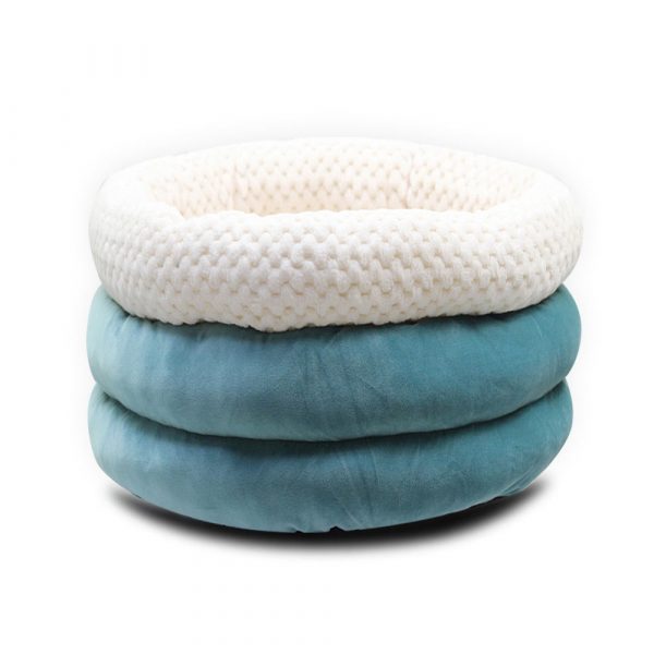 round velvet pet bed