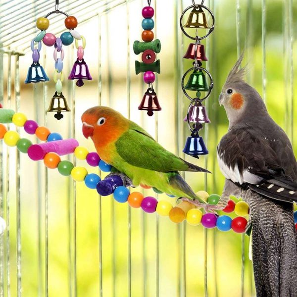 10 pack bird cage toys for parrots cackatoo