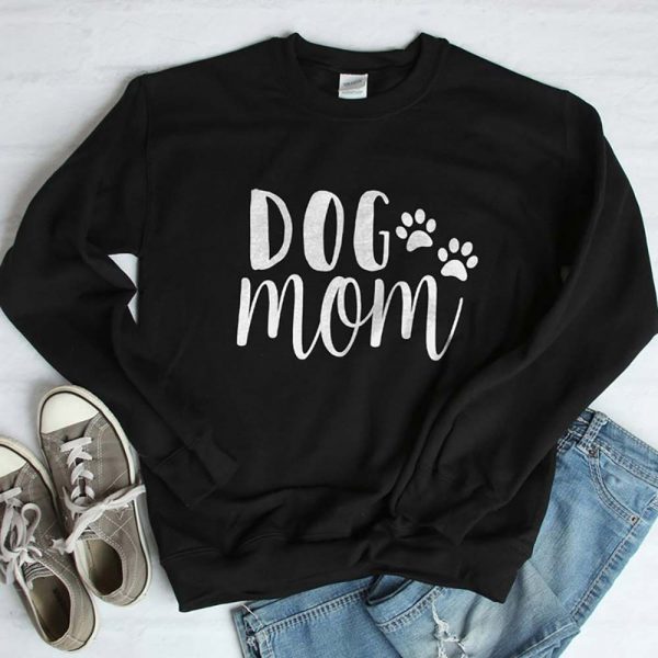 Dog Mom Printing-Long Sleeve Casual Sweatshirt