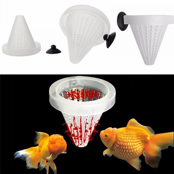 Aquarium White Funnel Feeder