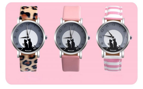 Cute Cat Printed Women Watches