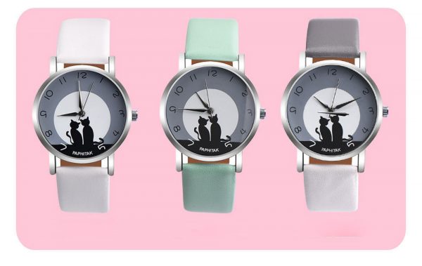 Cute Cat Printed Women Watches