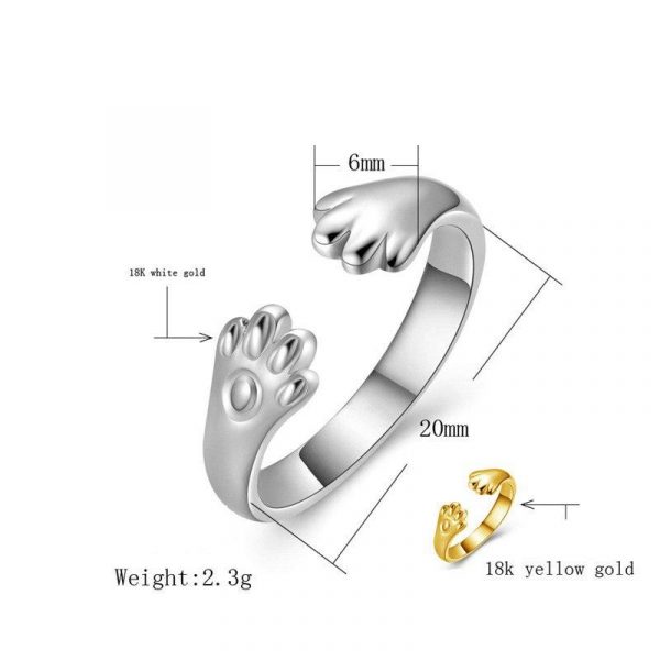 Adjustable Cat Claw Tail Ring