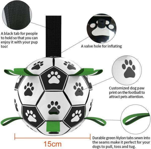 Football Interactive Dog Toys with Grab Tabs