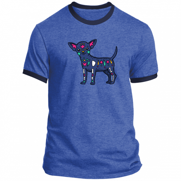 Colorful Chihuahua Print Ringer Tee