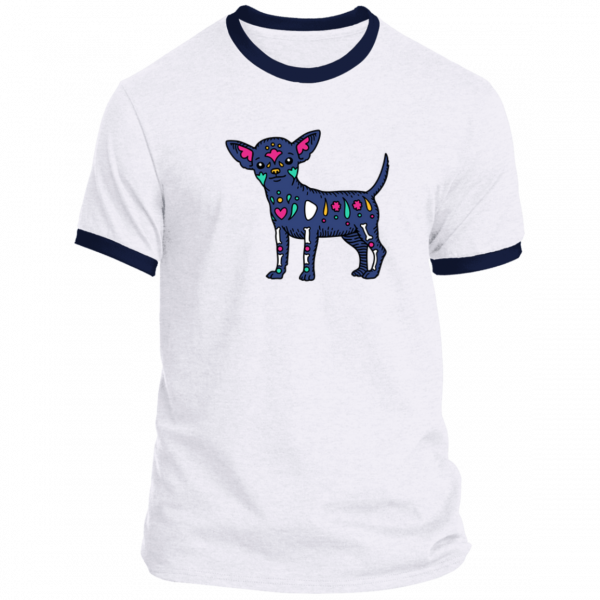 Colorful Chihuahua Print Ringer Tee