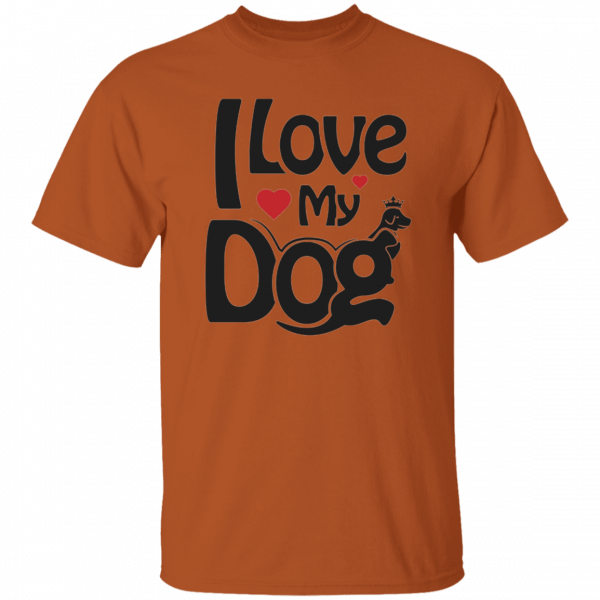 I Love My Dog Print Tshirt